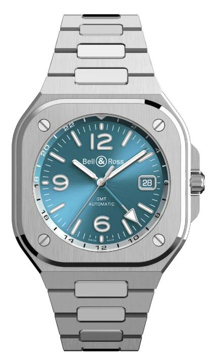 Review Bell and Ross BR 05 Replica Watch BR 05 GMT SKY BLUE BR05G-PB-ST/SST